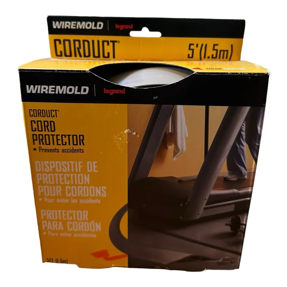 NEW Legrand WIREMOLD Floor Cord Protector -5' length, Ivory, For up to 14/3 Cord